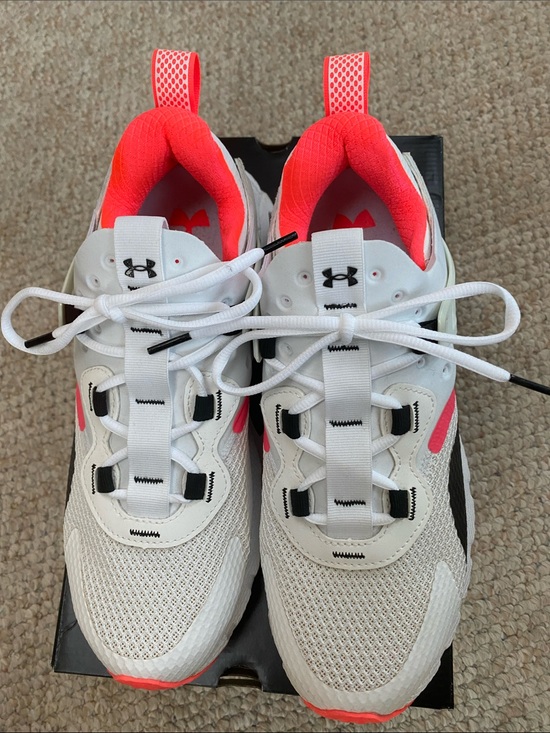 Under Armour Shoes - Under Armour Womens White Sneakers with Neon Pink Accents